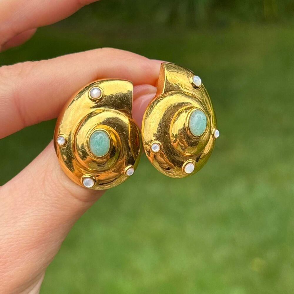 Lizzie Fortunato Nautilus Stud Earrings